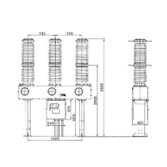 Pneumatic Arc Extinguishing Chamber High Voltage Outdoor SF6 3 Phase Circuit Breaker