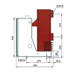 Electrical 12kv High Voltage Indoor Vacuum Circuit Breaker