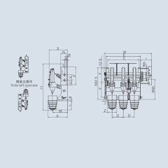 Three Phase High Voltage Air-Blast 12KV Gas Insulated Load Break Switch