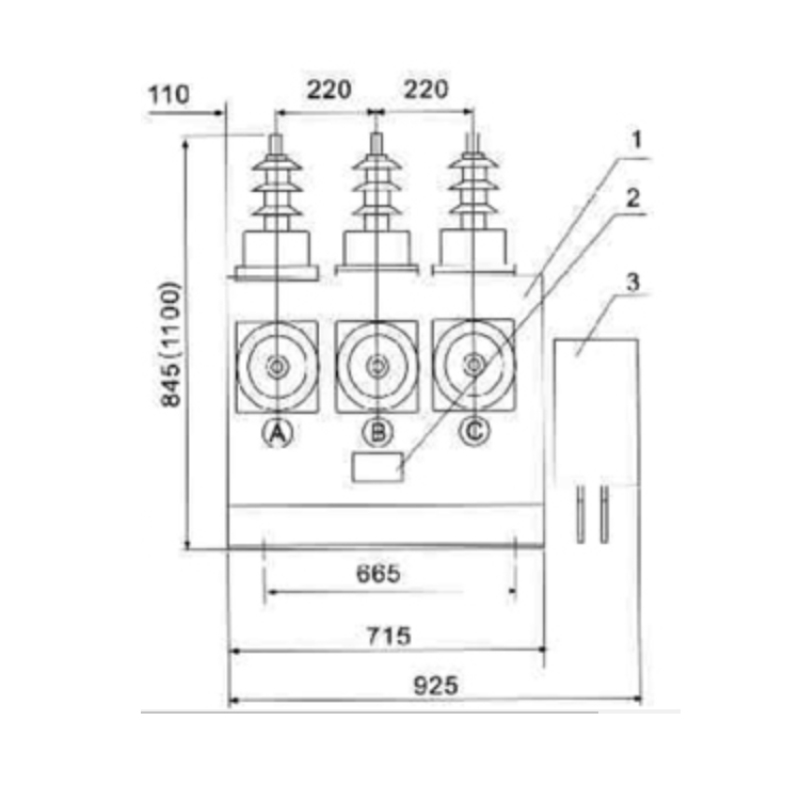 High Voltage  12KV 3 Phase AC Intelligent Circuit Breaker For Substations
