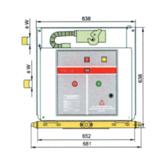 Electrical 12kv High Voltage Indoor Vacuum Circuit Breaker