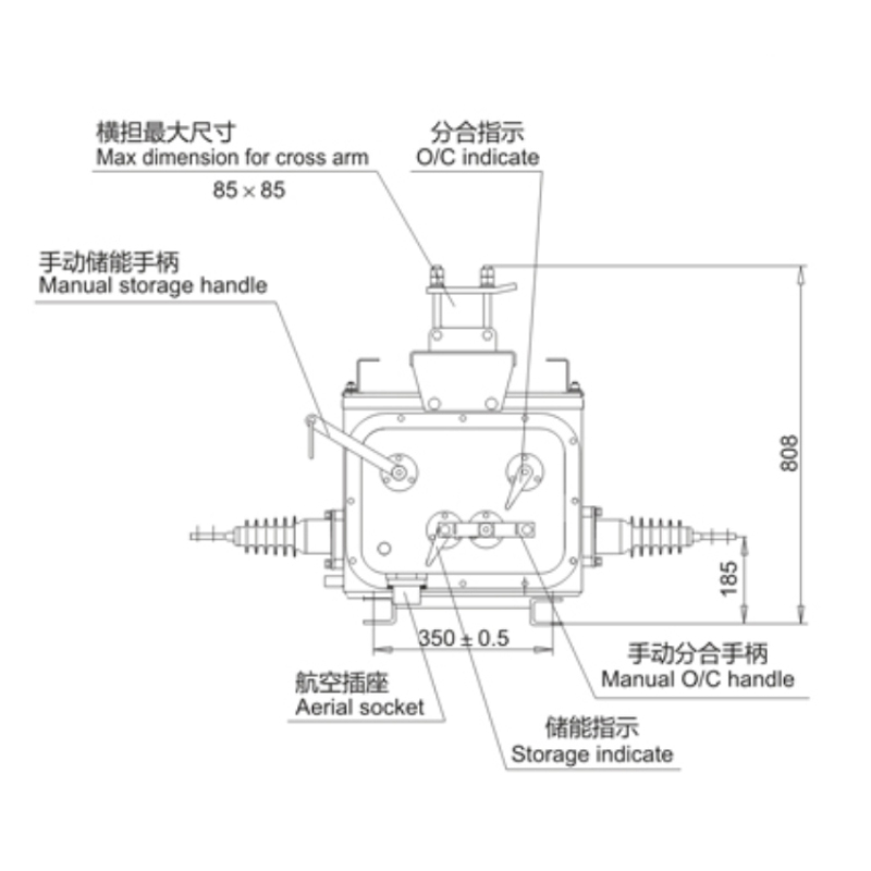 High Voltage  12KV SF6 Gas Automatic Remote Control Circuit Breaker