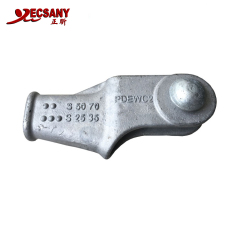 Galvanized Wedge Cast Dead End Housing Clamp with Small Large Wedge for trolley line