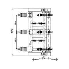 3 Phase AC High Voltage Outdoor Vacuum Load Break Isolating Switch