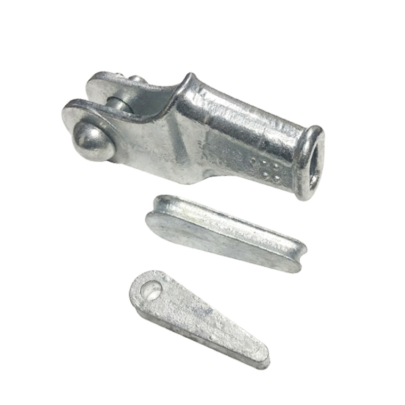 Galvanized Wedge  Cast Dead End Housing Clamp with Small Large Wedge for trolley line