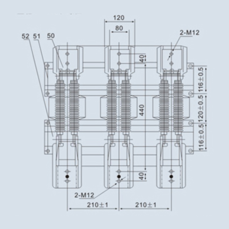Indoor 3 Phase High Voltage Vacuum Circuit Breaker In Power Plant