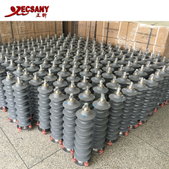 48KV Polymeric Metal oxide Station Surge Arrester Without Gaps For Distribution Line