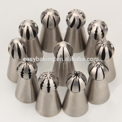 11 boquillas de decoración de cupcakes de diferentes diseños, puntas de esfera de bola de tubería de glaseado