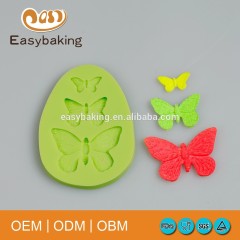 Precio barato de fábrica Artículo de insectos Decoración de pasteles Mariposas Molde de silicona para cupcakes