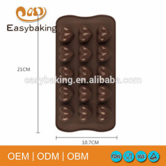 Silikon-Schokoladenform mit 15 Vertiefungen in Lebensmittelqualität