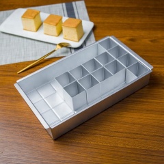 DIY Backformen beweglicher Typ Zahlen-Buchstaben-Kombination quadratisches Kuchenform-Set