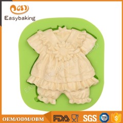 Robe bébé fille avec fleur Moule à chocolat Silicon Supplies Online