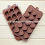 Silikon-Schokoladenform in Herzform für Eiswürfel, Gelee, Zucker, 15 Mulden