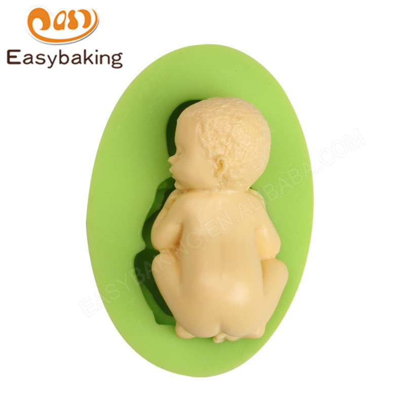 3D baby shape decoration silicone mould