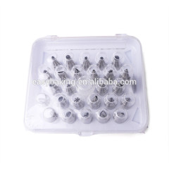 Cupcake decorating tools 304 stainless steel 26 pcs piping tips set