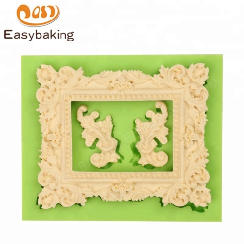 Ornate Scroll Embellishment Victorian Large Picture Frame Silicone Mold