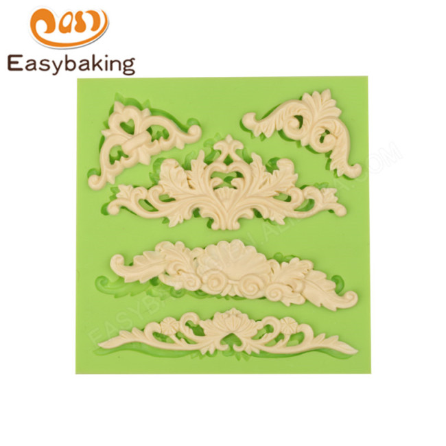 Venta caliente Flourish Swirl Centerpiece molde de pastel molde de pastel de silicona molde de decoración de pastel de silicona