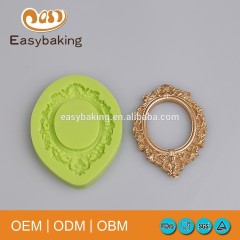 Wholesale Vintage Baroque Picture Frame Silicone Molds For Cake Decorating