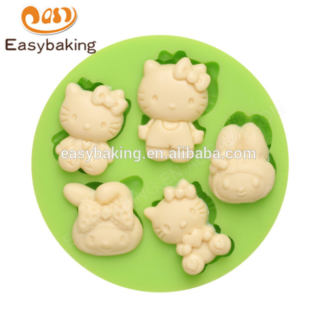 China Factory Supplier High Quality Novelty Funny Hello Kitty Silicone Molds