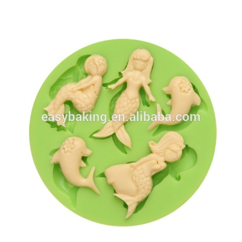 2017 Amazon beautiful mermaid silicone pancake mold biscuits mould