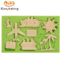 Airplanes Shape 3d silicone fondant icing molds for fondant mould