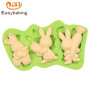Moule à cupcake en silicone en forme de lapins de la série de Pâques