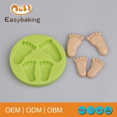 Molde de silicona para jabón de fabricante profesional 2016, herramientas de decoración de pasteles con forma de pie, molde de silicona