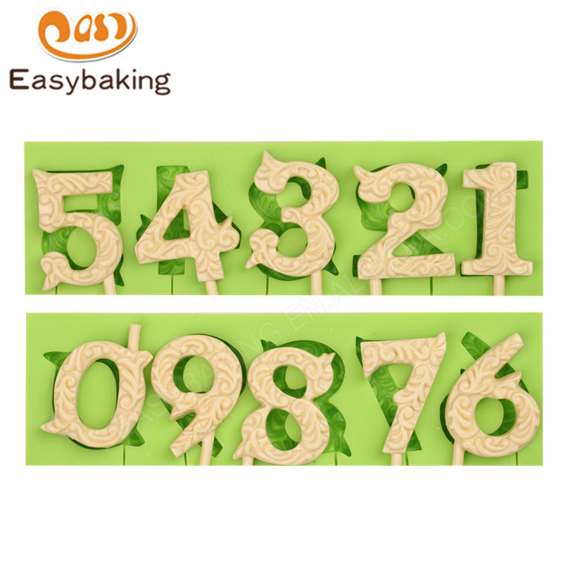 Number Fondant Silicone Molds for Cake Decorating mould