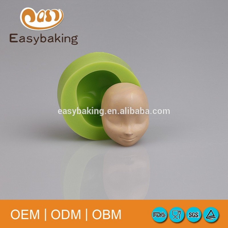 Hand Painted Facial Makeup Artworks Baking Fondant Silicone Chocolate Moulds