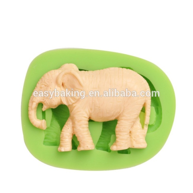 Molde de elefante de silicona de alta calidad para pastel de fondant o gelatina