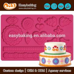Hot Selling Items Silicone Lace Molds For Cake Decorating