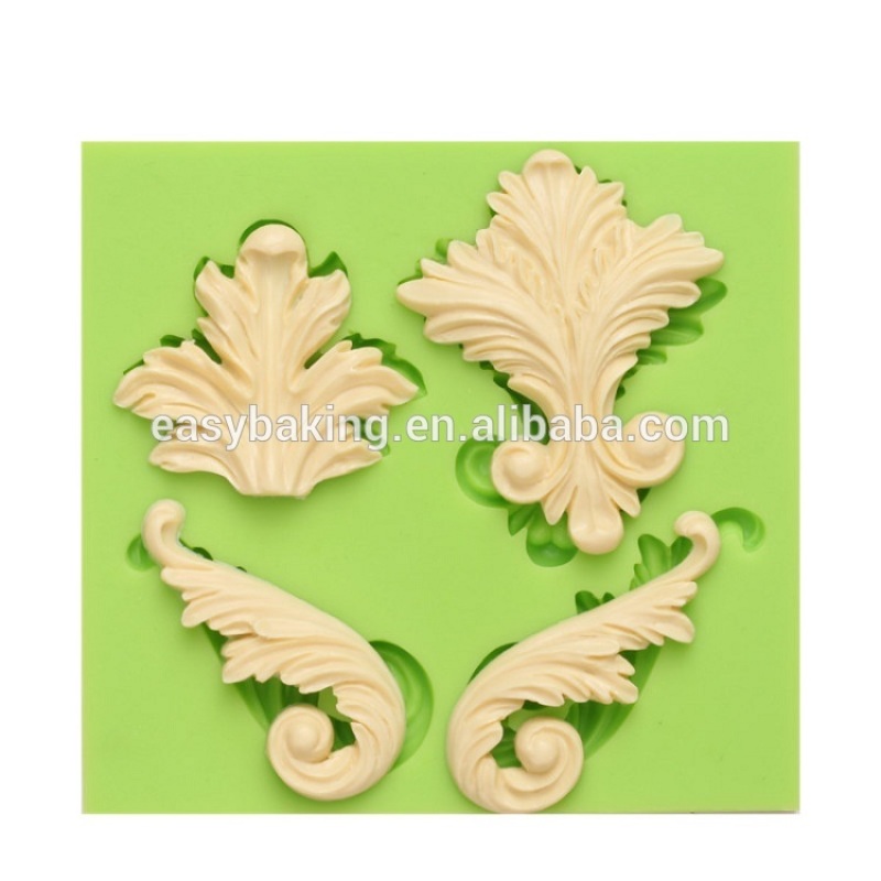 Food grade and eco-friendly baroque artist silicone fondant molds cake baking tools