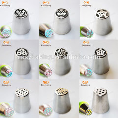 High Quality New 304 Stainless Steel Cake Decorating Russian Flower Icing Nozzle