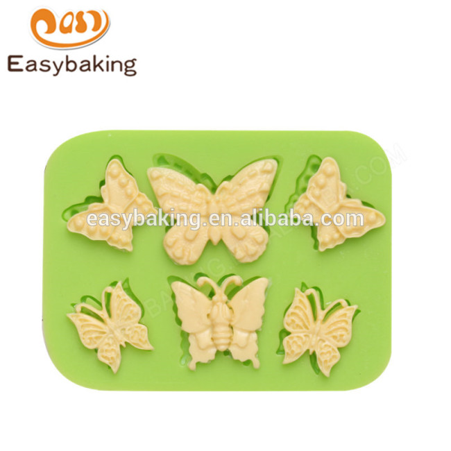 OEM-поставщик Бабочка из помадки для украшения торта силиконовая форма