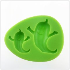 Precioso molde de silicona para jabón con forma de pequeño fantasma y silicona para molde de yeso, decoración de pasteles de silicona Fondant