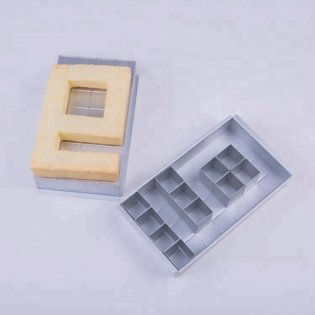 DIY Формы для выпечки Подвижный тип Номер Письмо Комбинация Квадратный набор противней для торта
