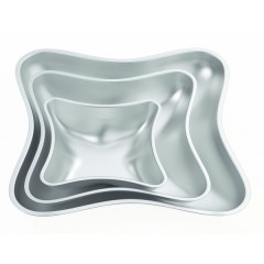 3-teiliges Aluminium-Kuchenform-Set, Kissen-Kuchen-Backform