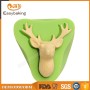 Moldes promocionales de la decoración de la torta del silicón de la forma de los ciervos de los artículos del regalo 3D