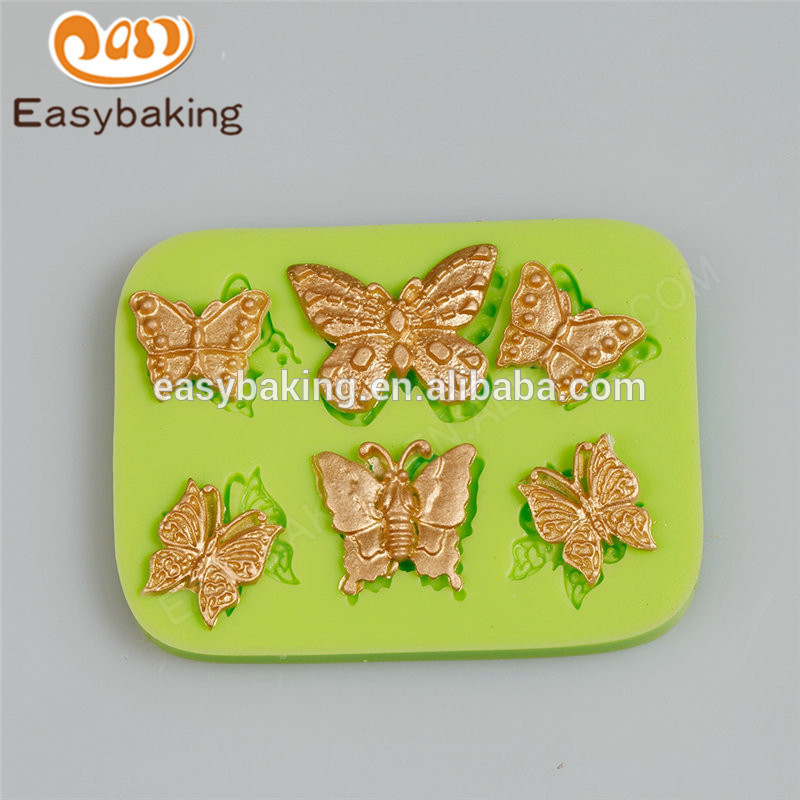 OEM Supplier Butterfly Fondant Cake Decorating silicon mold