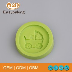Moule en silicone de savon de chariot de bébé de catégorie comestible pour la décoration de fondant de gâteau