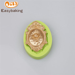 Patrón de anillo clásico, molde para hornear galletas DIY, molde de silicona líquida 3D, molde para fondant, pastel, chocolate