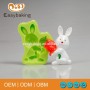 Conejo de Pascua de silicona para decoración de pasteles de pasta de azúcar de alta calidad con molde de tulipanes
