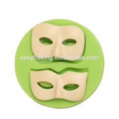 Nueva serie de Pascua, forma de máscara, jabón de silicona o molde para pastel, decoración comestible para pasteles