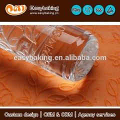 Custom Normal Flowers And Leaves Cake Decorating Acrylic Embossing Rolling Pins
