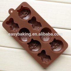 Moule à chocolat en silicone en forme d'oeufs de lapin sur le thème de Pâques