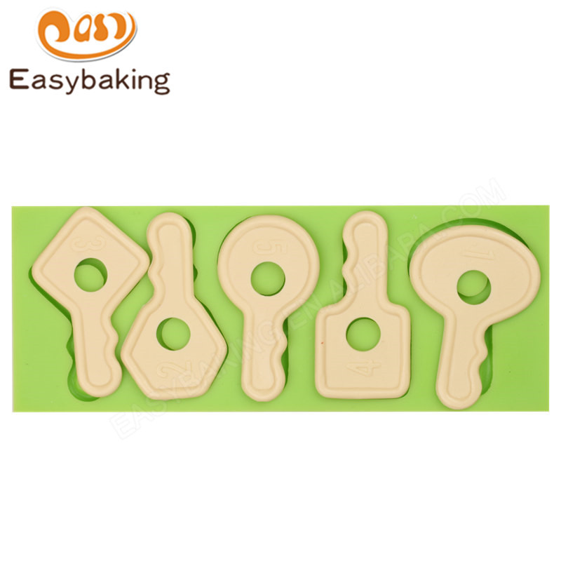 DIY baking key silicone 3d fondant cake chocolate ice mold