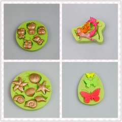 Mini moule de dinosaure en silicone de bricolage familial pour la décoration de gâteaux