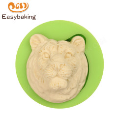 Molde de pastel de fondant de silicona con cabeza de tigre de la mejor calidad