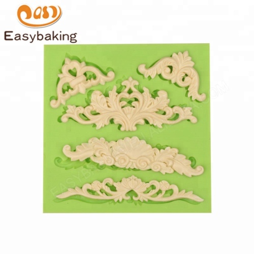 European Relief Lace Cake Border Silicone Mould
