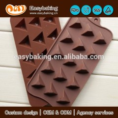 Molde de silicona con forma de pirámide triangular de 15 cavidades para cubitos de hielo, dulces de Chocolate